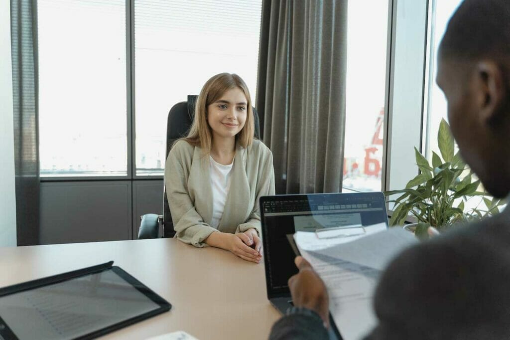 Candidate relaying hard and soft skills to the interviewer during an interview